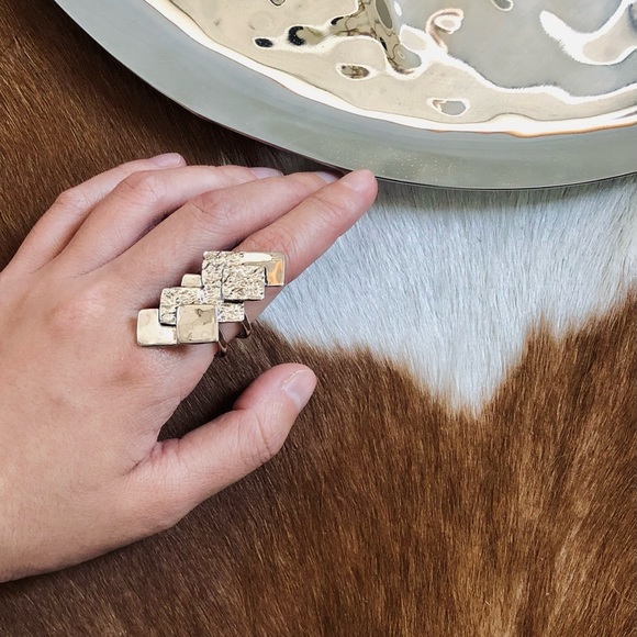 STATEMENT SILVER RING - Picture 1 of 5